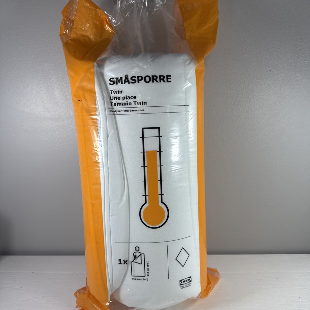 IKEA SMASPORRE Comforter Warm Twin White Easy to Clean Cotton/Polester Blend
